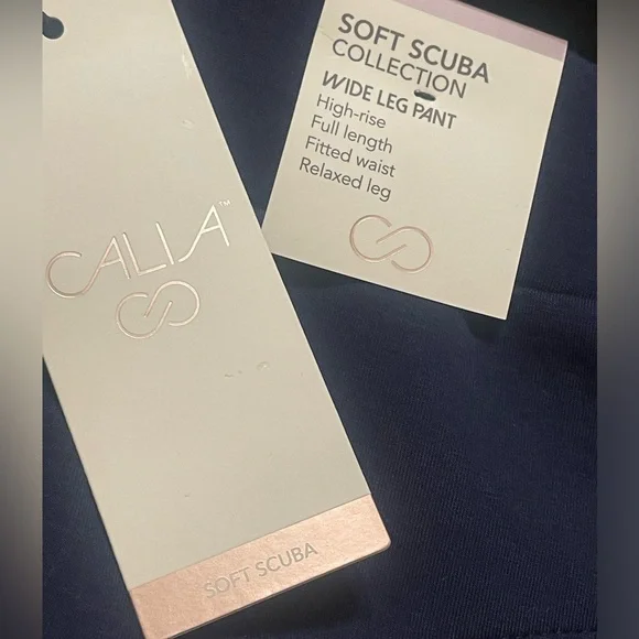 Calia soft scuba wide leg pant opulent blue size small NWT - Picture 6 of 7